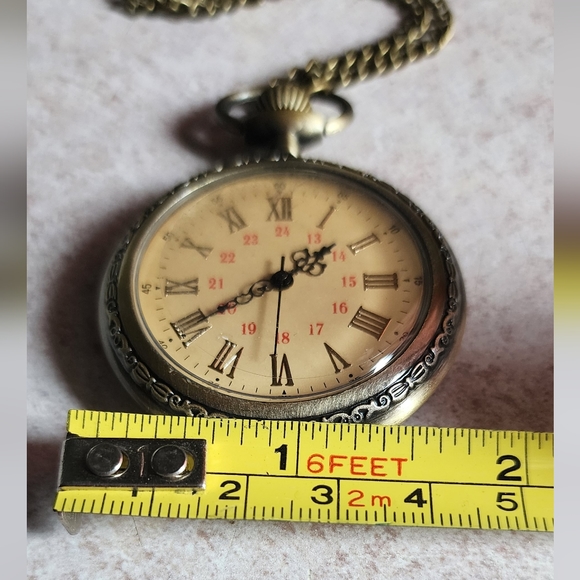 Beautiful Roman Numeral open face pocket watch - Picture 7 of 10